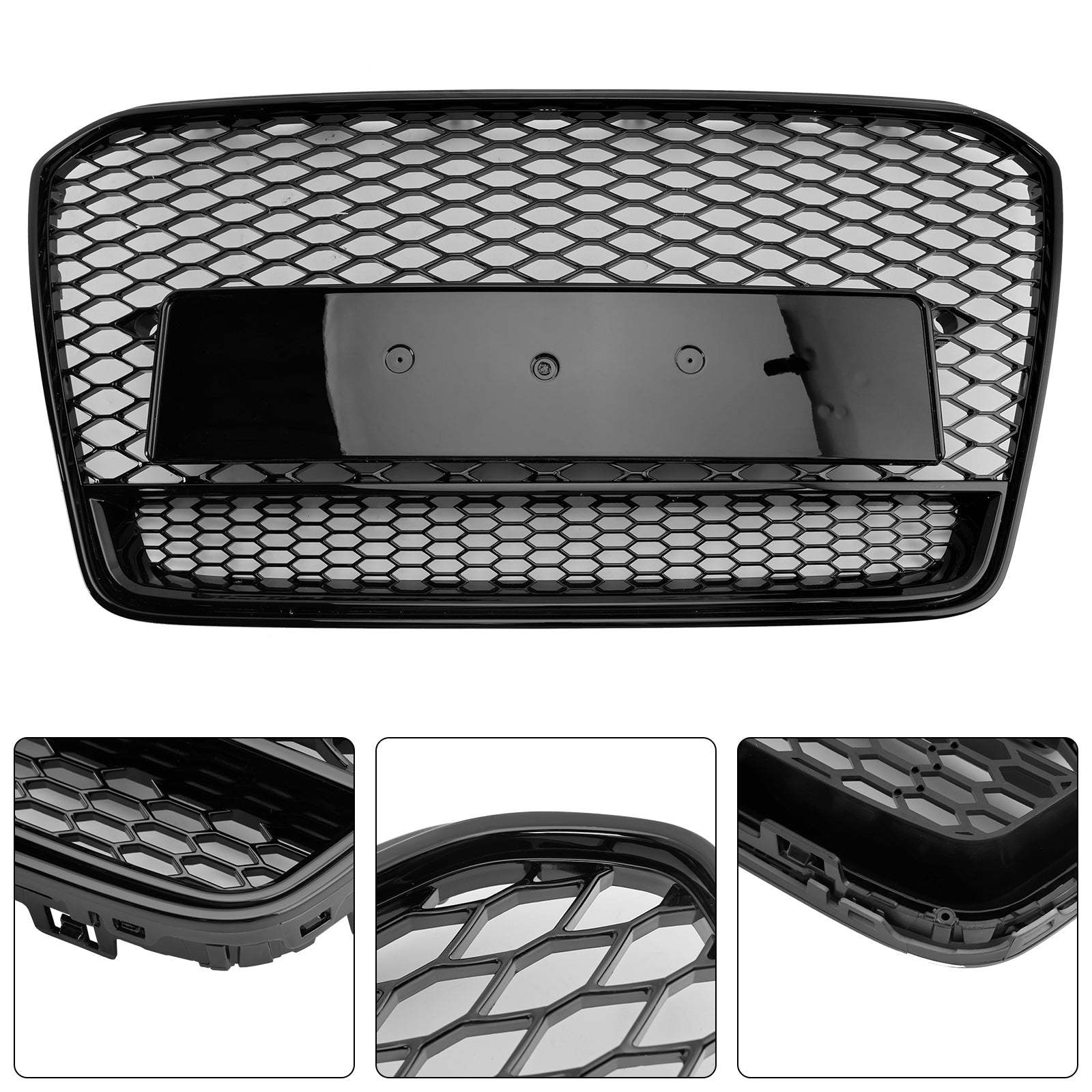 2013-2016 Audi A5 S5 B8.5 RS5 Style Honeycomb Front Bumper Grille (Black)