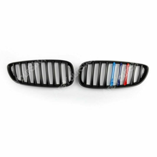 2Pcs M-Color Matte Black Front Kidney Grille Grill For 2009-2016 BMW Z4 E89