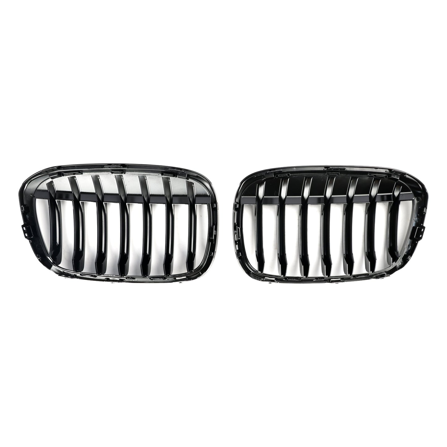 2016-2018 BMW X1 F48 F49 Gloss Black Front Kidney Grille — Pair