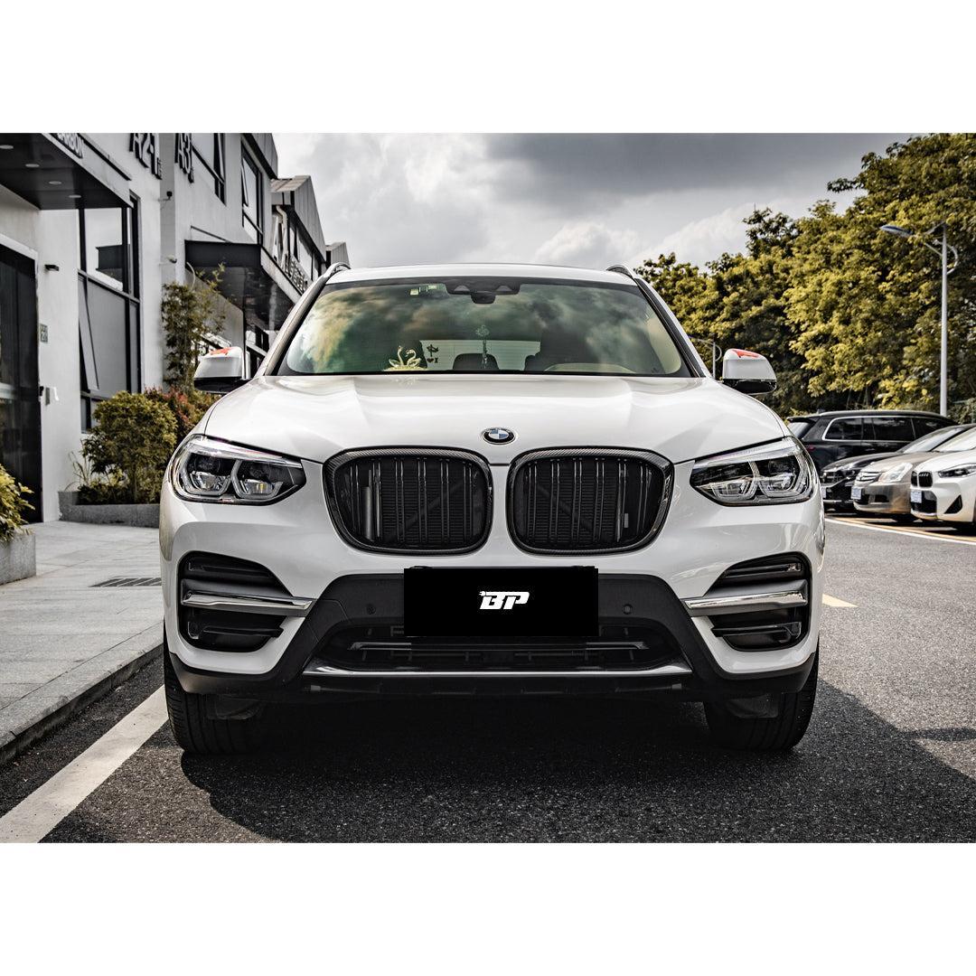 Dual Slat Carbon Fiber Front Grilles - BMW F97 X3M F98 X4M Pre-LCI