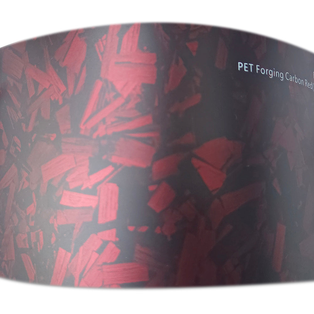 Forged Carbon Red Texture Vinyl Wrap (PET liner)