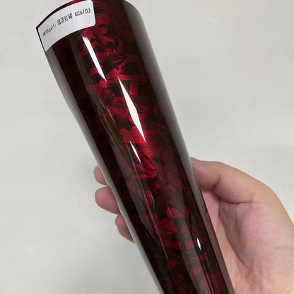 Forged Carbon Red Texture Vinyl Wrap (PET liner)