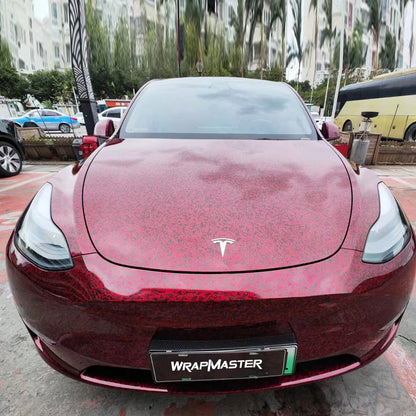Forged Carbon Red Texture Vinyl Wrap (PET liner)