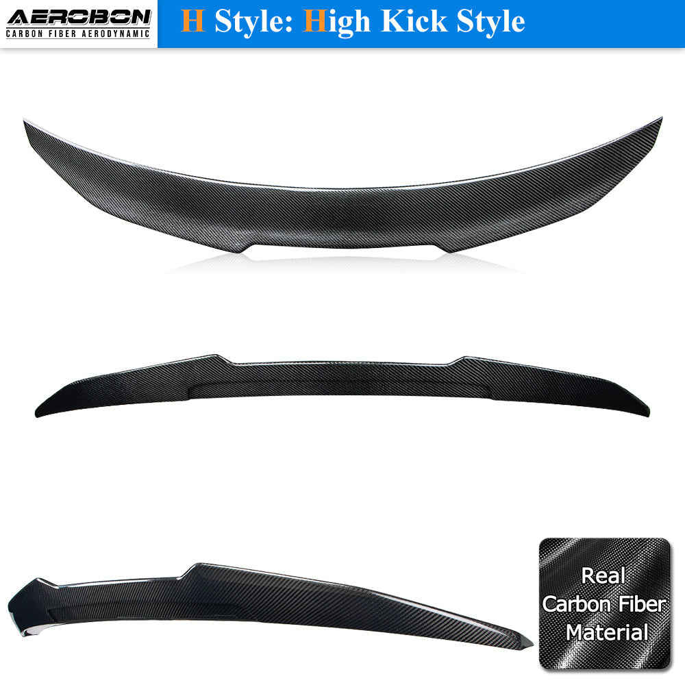 AeroBon CF Trunk Spoiler BMW 2 Series F22 / M2 F87 (2014-2021) H - front & side profile