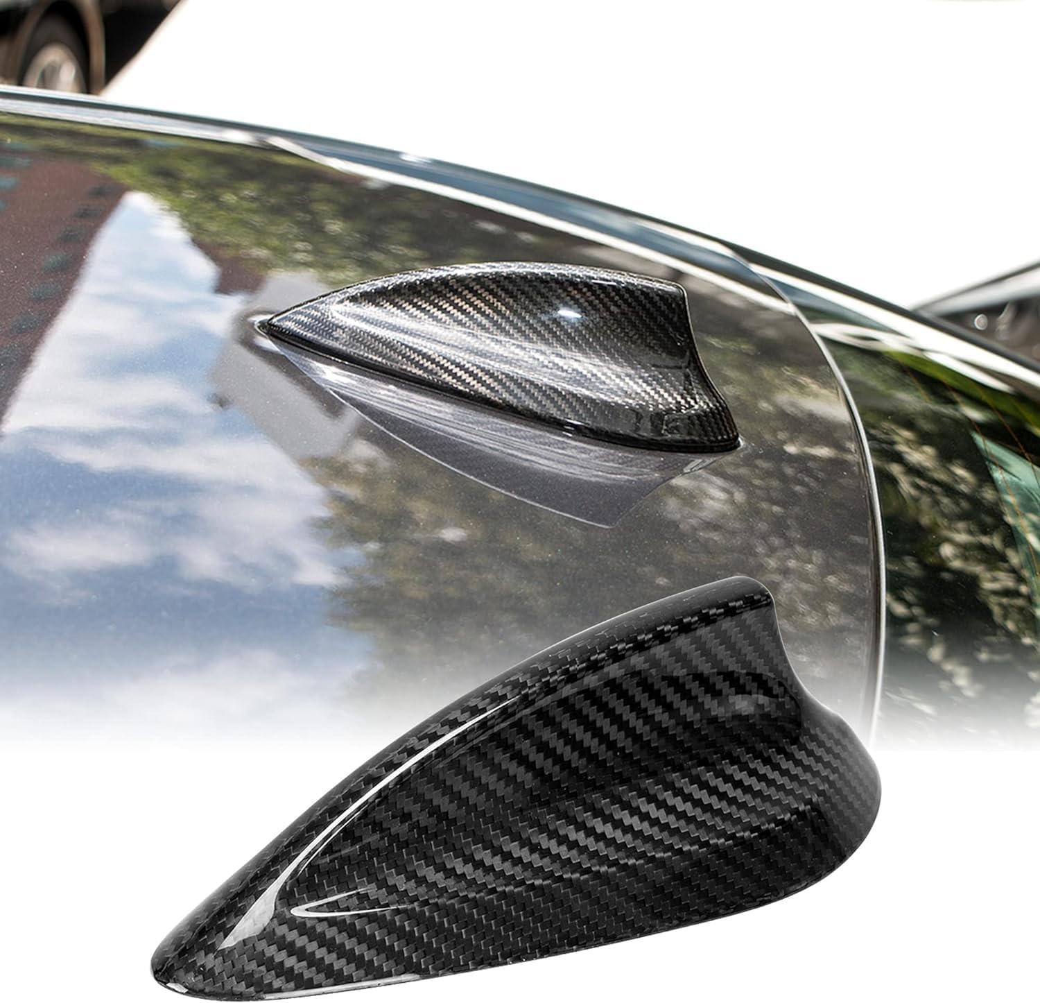 AeroBon Dry Carbon Fiber Antenna Cover Compatible with BMW F22, F30, F32, F36, F80, F82 Shark Fin Antenna Cover