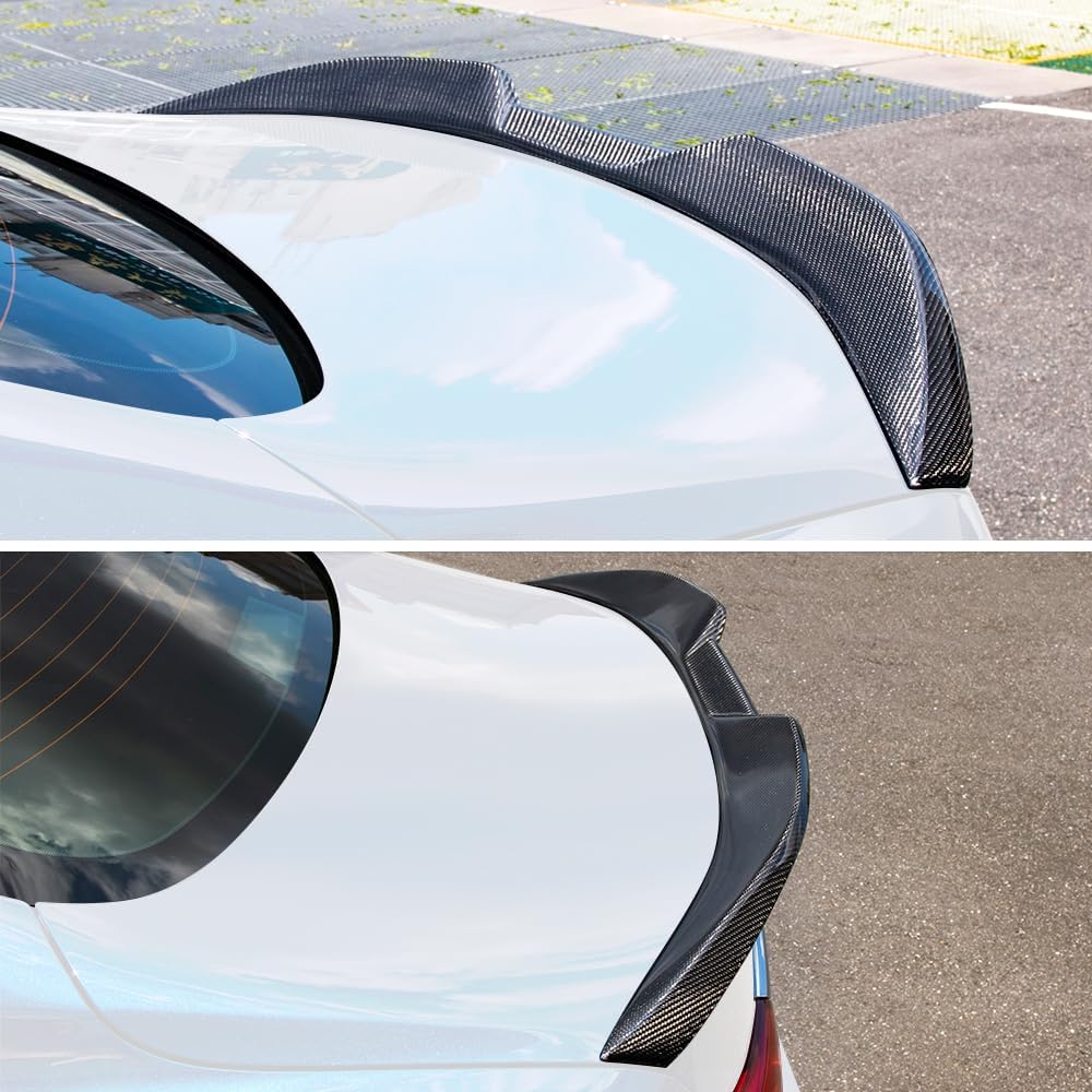 AeroBon Real Carbon Fiber Trunk Spoiler Compatible with 2006-2013 BMW 3 Series E92 Coupe and E92 M3 Coupe Spoiler (MP Style) Motorsport Performance