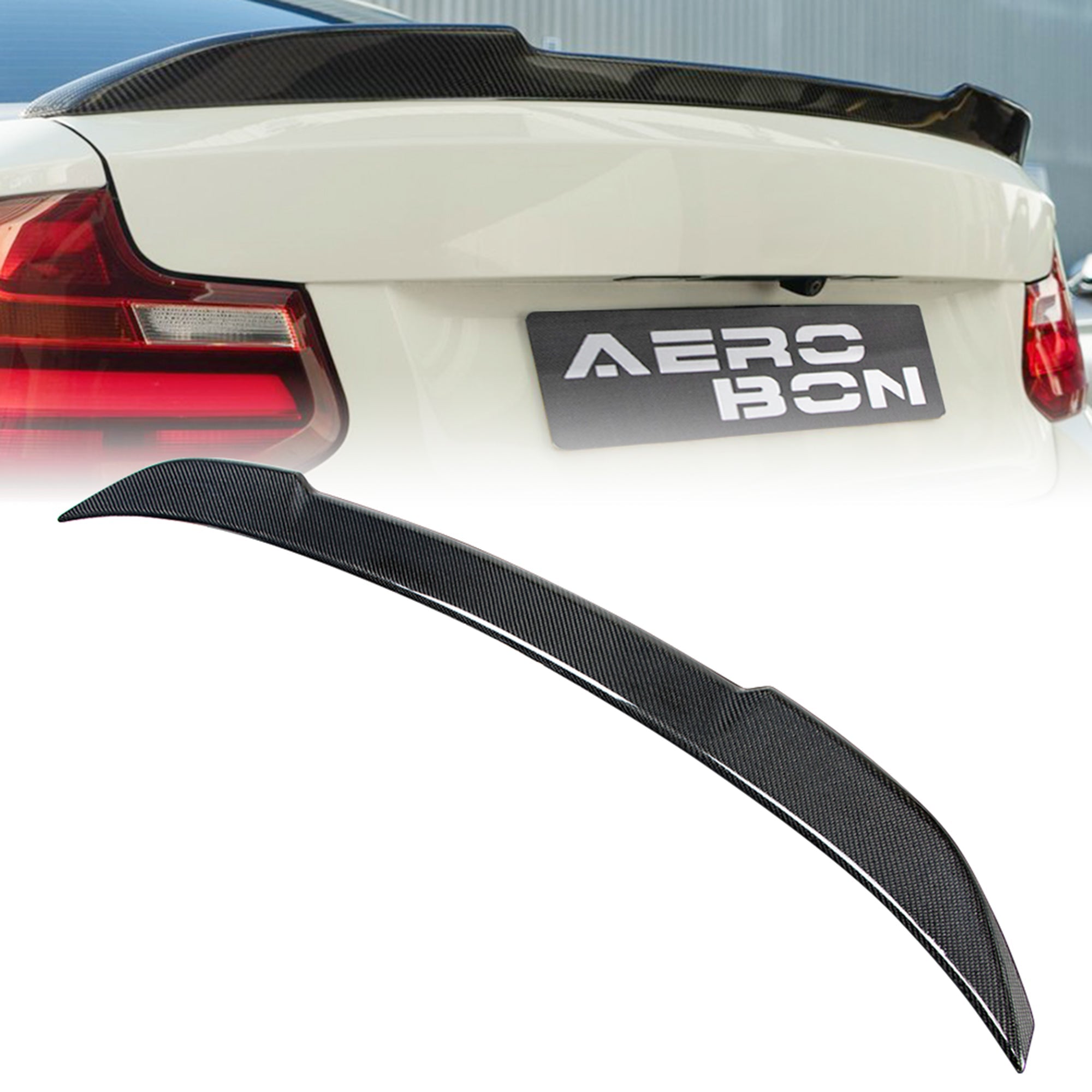 AeroBon CF Trunk Spoiler BMW 2 Series F22 / M2 F87 (2014-2021) CS - installed - rear view