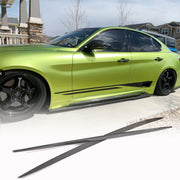 Alfa Romeo Giulia 952 Carbon Fiber Side Skirt Trim 158cm 2015-2020 Fiber/FRP