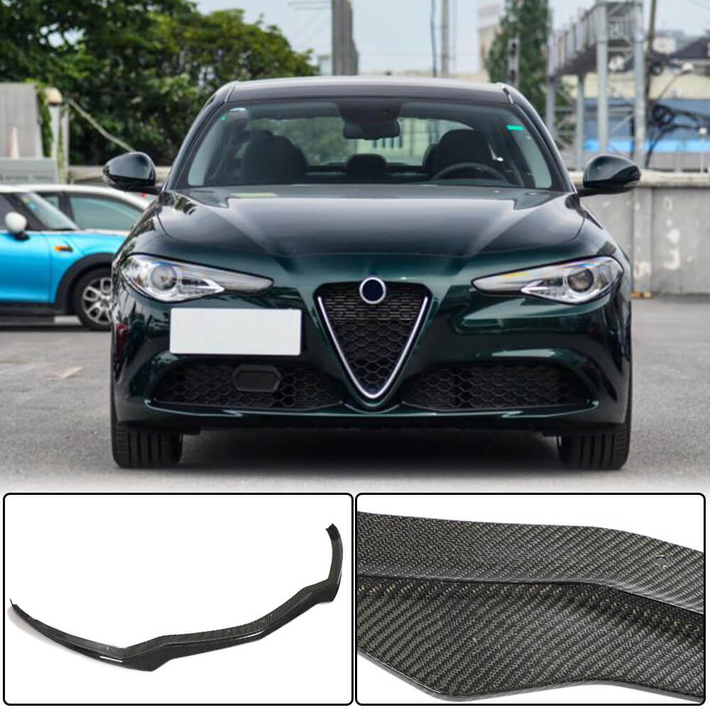 Alfa Romeo Giulia 952 Base 2016-2022 Front Bumper Lip Carbon Fiber