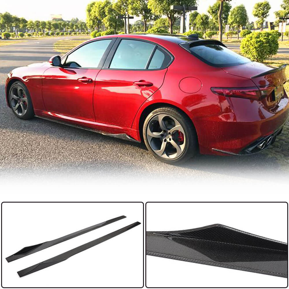 Alfa Romeo Giulia 952 Carbon Fiber Side Skirt Extensions 2015-2020 Everyday Street Style