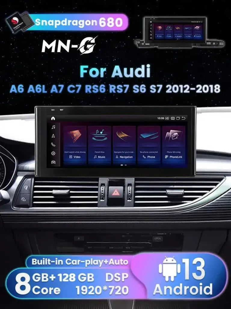 Apple CarPlay & Android Auto Android Screen Upgrade - 2016-2018 Audi A6 & A7 & RS6 & RS7 & S6 & S7