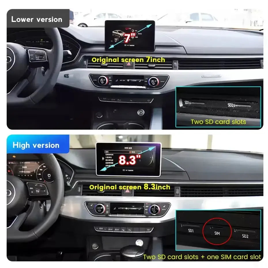 Apple CarPlay & Android Auto Android Screen Upgrade - 2016-2020 Audi A4