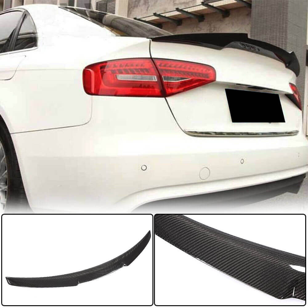 Audi A4 Base B8.5 Sedan Facelift 2013-2016 Rear Trunk Spoiler Carbon Fiber