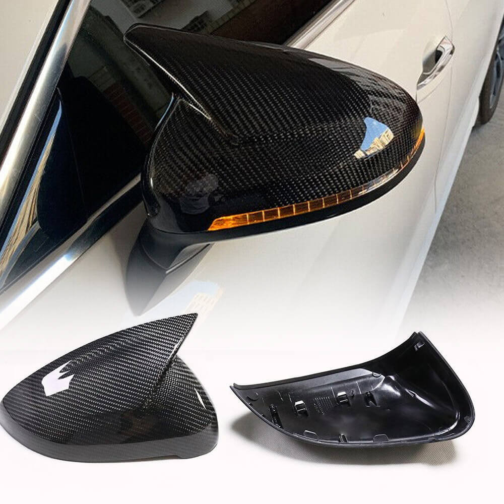 Audi A4 B9 RS4 S4 Sedan 4-Door 2017-2022 Mirror Covers Replacement Style Carbon Fiber
