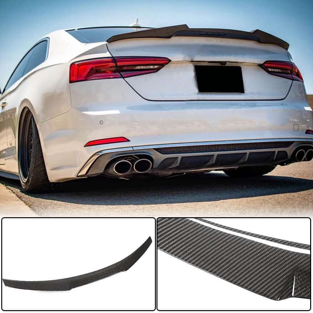 Audi A5 (Quattro) Sline S5 B9 Coupe 2017-2020 Rear Trunk Spoiler Carbon Fiber