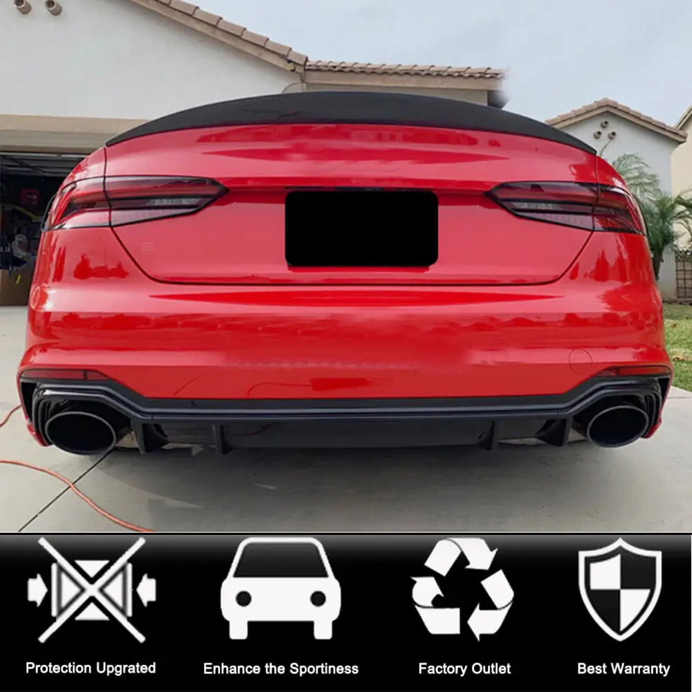 Audi A5 S5 RS5 2017-2023 Rear Trunk Spoiler Carbon Fiber
