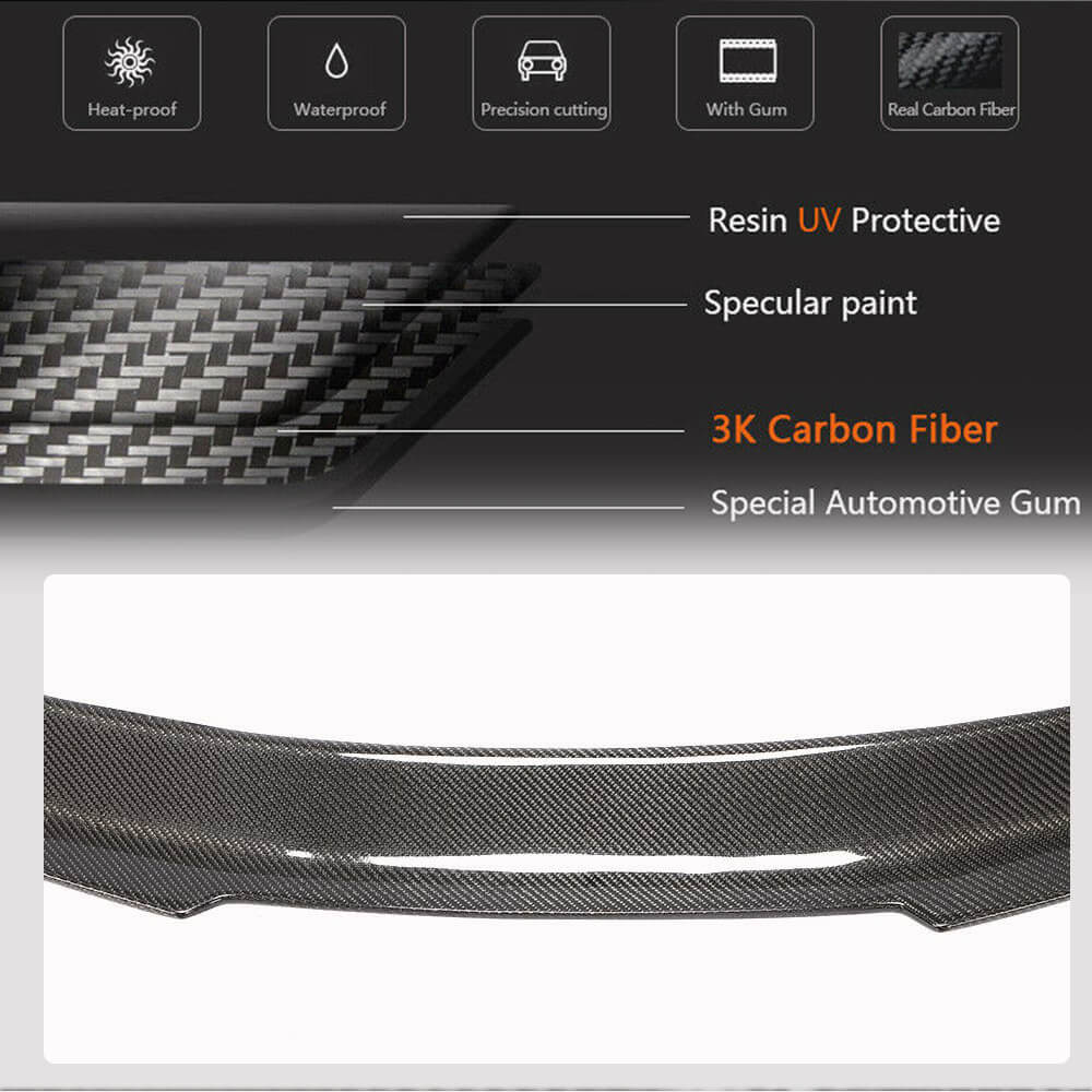 Audi A5 Sline S5 RS5 B9 B9.5 Coupe 2017-2023 Rear Trunk Spoiler Carbon Fiber