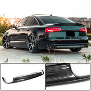 Audi A6 C7 Base Sedan Pre-facelift 2012-2015 Rear Bumper Diffuser Carbon Fiber