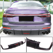 Audi A6 C8 Quattro Base Sedan 2020-2022 Rear Bumper Diffuser Carbon Fiber