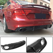 Audi A7 Sline Sportback 2011-2014 Rear Bumper Diffuser Carbon Fiber