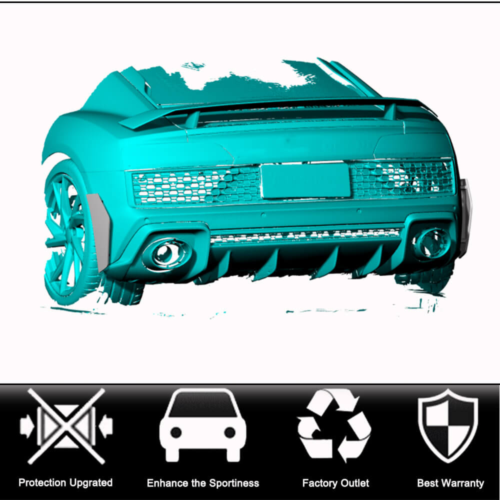 Audi R8 2023UP Rear Bumper Splitters Dry Carbon Fiber