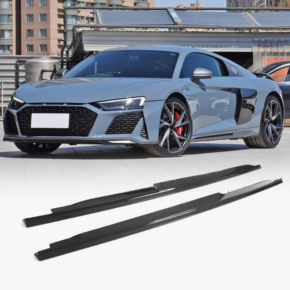 Audi R8 V10 Coupe Spyder Convertible 2Door 2023+ Side Skirts Dry Carbon Fiber
