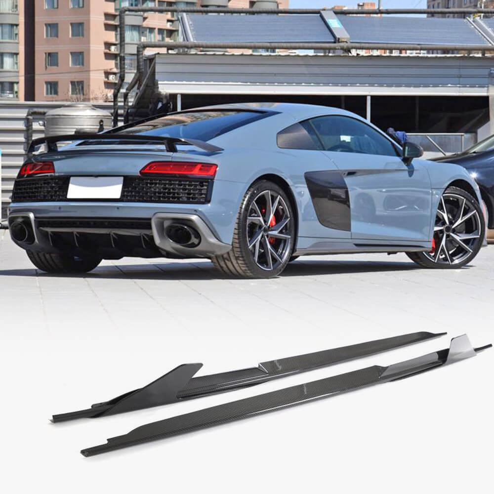 Audi R8 V10 Coupe Spyder Convertible 2Door 2023UP Side Skirts Dry Carbon Fiber