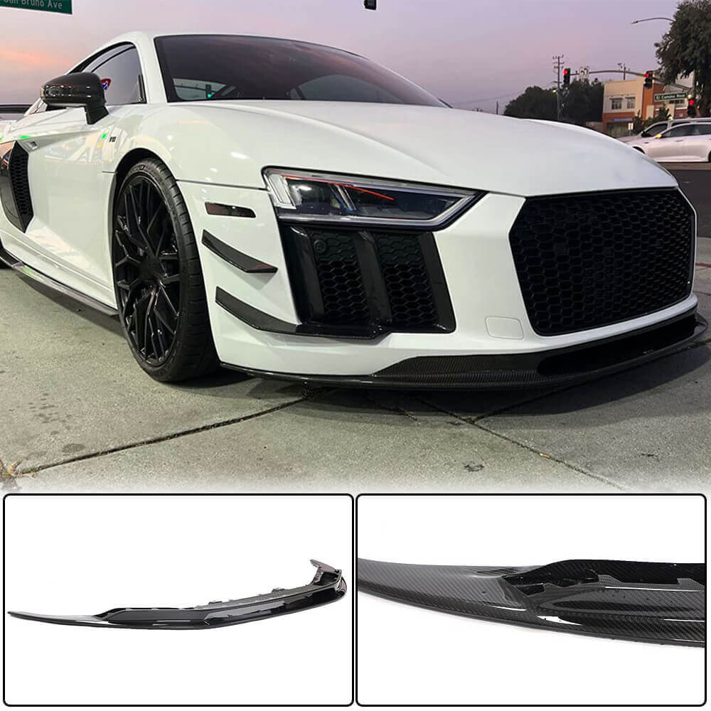Audi R8 V10 Gen 2 4S 2016-2019 Front Bumper Lip Dry Carbon Fiber