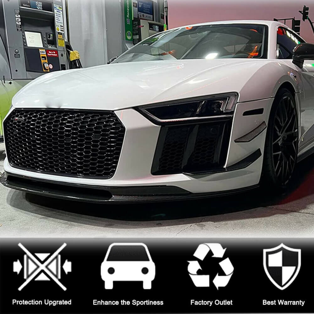 Audi R8 V10 Gen 2 4S 2016-2019 Front Bumper Lip Dry Carbon Fiber