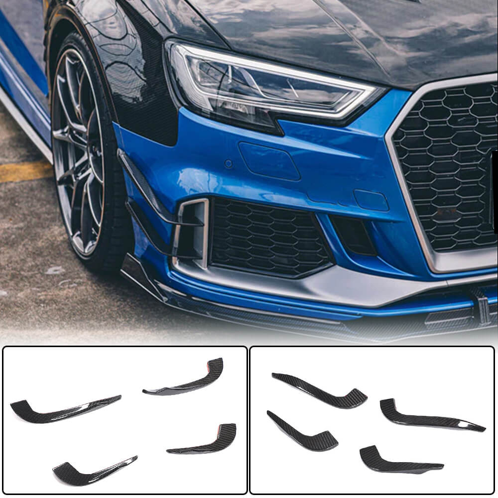 Audi RS3 8V.5 Sedan Facelift 2017-2020 Dry Carbon Fiber Front Bumper Vents 2017-2020