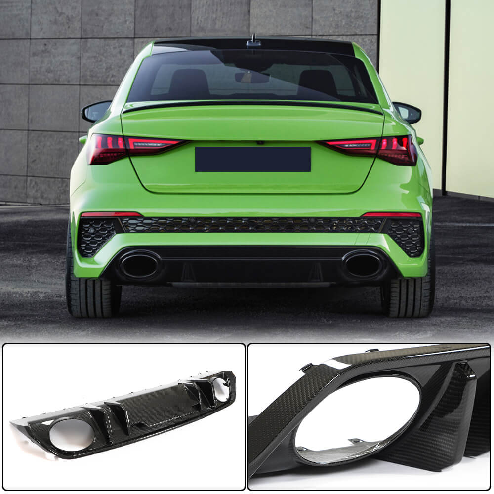 Audi RS3 8Y Sedan 2022+ Rear Bumper Diffuser Dry Carbon Fiber