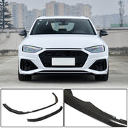 Audi RS4 B9.5 Typ 8W Avant 2020UP Front Bumper Lip Dry Carbon Fiber