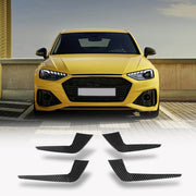 Audi RS4 Sedan 2021-2024 Front Bumper Splitters Dry Carbon Fiber