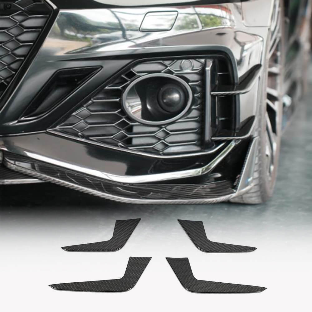 Audi RS5 Coupe 2 Door 2021-2025 Front Bumper Splitters Dry Carbon Fiber