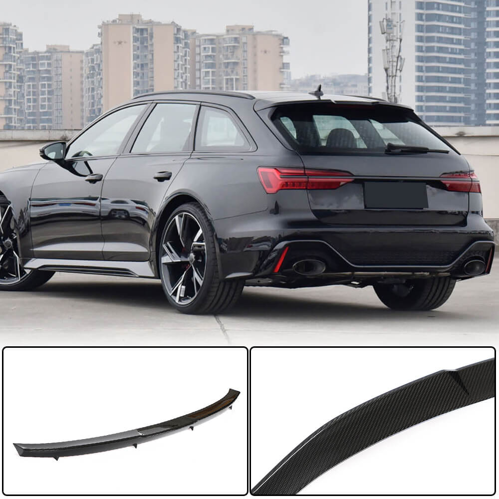 Audi RS6 C8 Avant 2019-2022 Rear Trunk Spoiler Dry Carbon Fiber