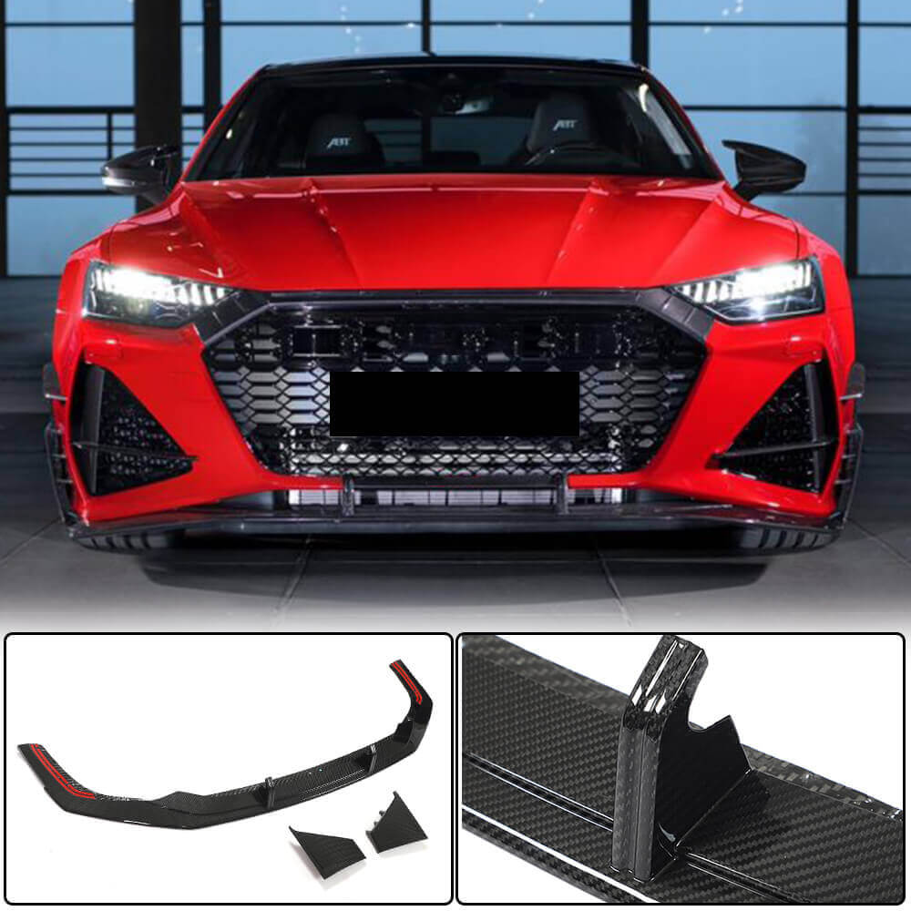 Audi RS7 C8 Sportback 2020UP Front Bumper Lip DRY Carbon Fiber