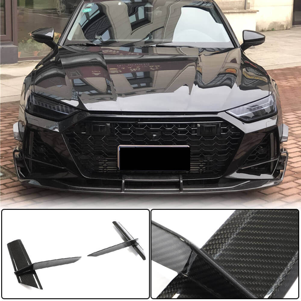 Audi RS7 C8 2019-2022 Front Bumper Vents Dry Carbon Fiber