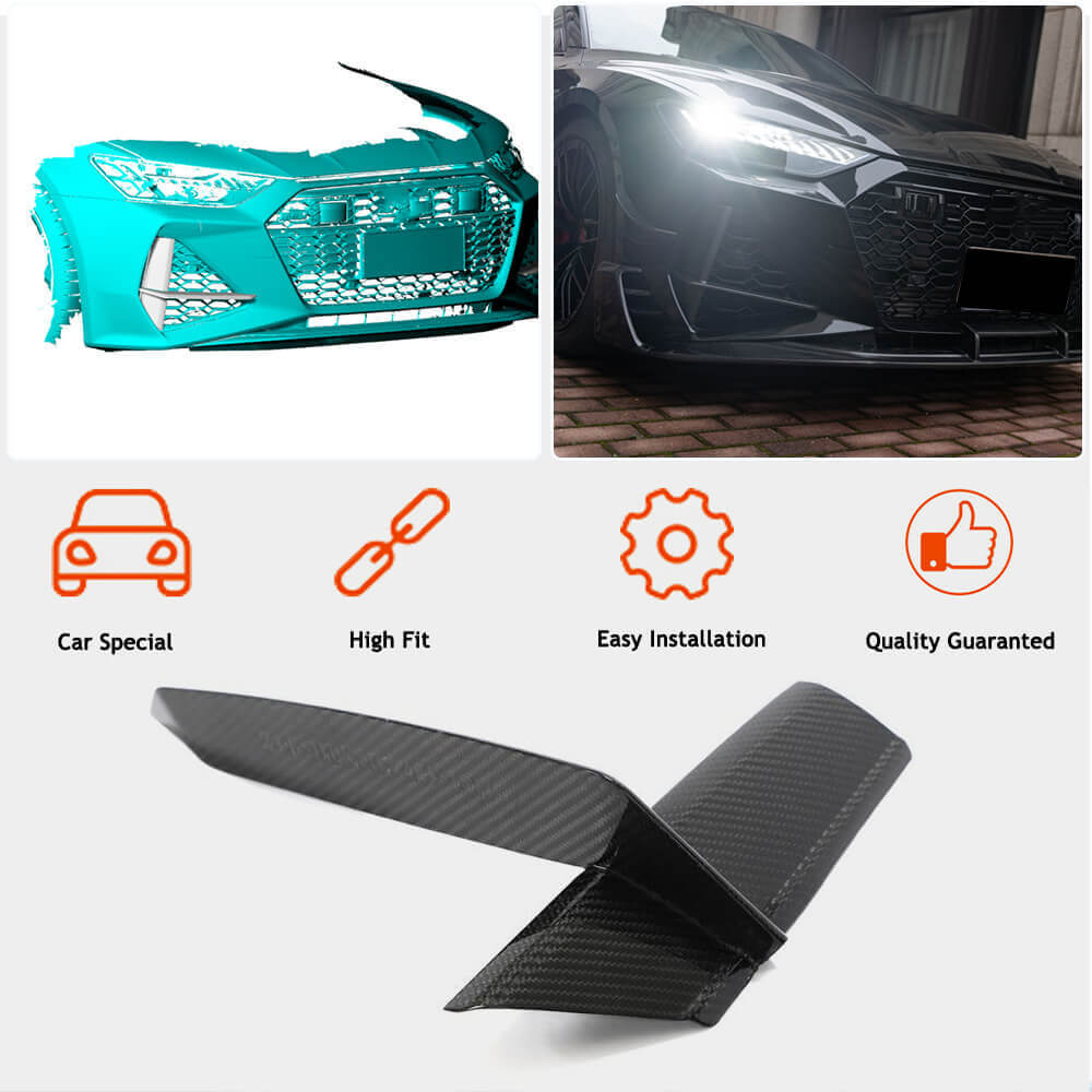Audi RS7 C8 2019-2022 Front Bumper Vents Dry Carbon Fiber