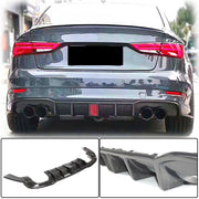 Audi S3 A3 Sline 8V.5 Sedan Facelift 2017-2020 Rear Bumper Diffuser Carbon Fiber
