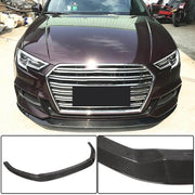 Audi S3 A3 Sline 8V.5 Sedan 2017-2020 Front Bumper Lip Carbon Fiber