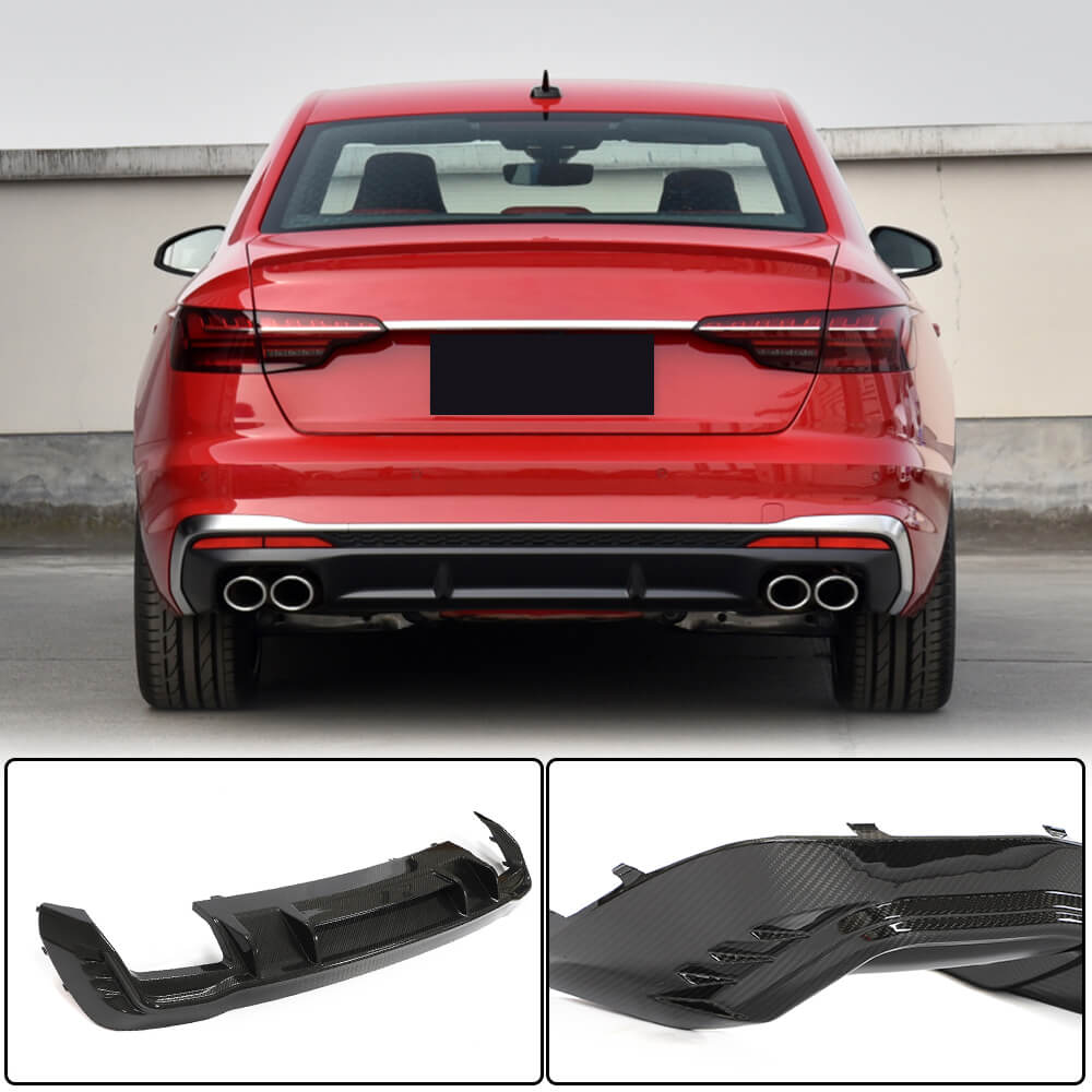 Audi S4 A4 B10 Sline Sedan 2021UP Rear Bumper Diffuser Dry Carbon Fiber