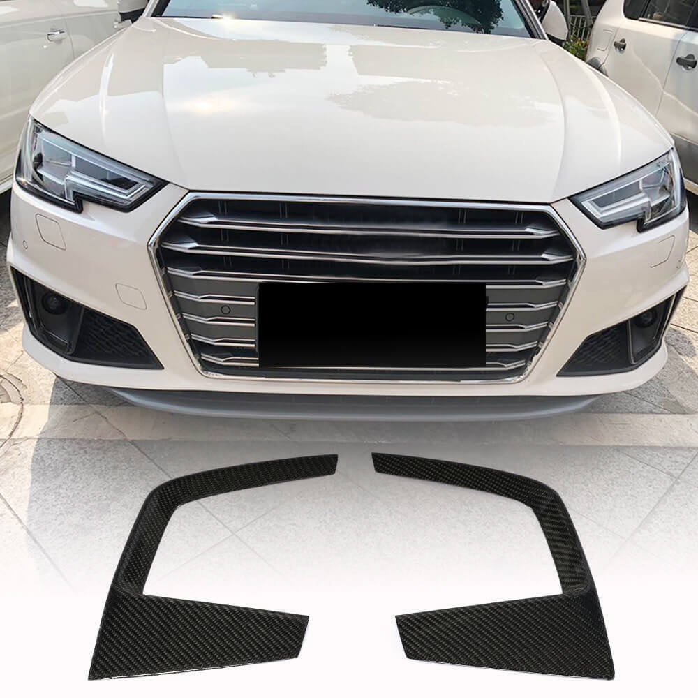 Audi S4 A4 Sline B9 Sedan Pre-facelift 2017-2020 Front Fog Lamp Vents Carbon Fiber