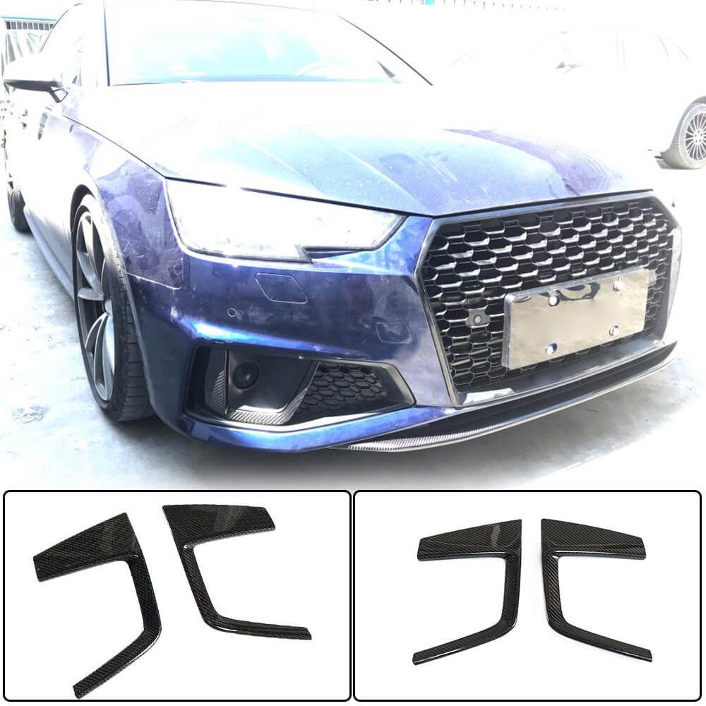 Audi S4 A4 Sline B9 Sedan Pre-facelift 2017-2020 Front Fog Lamp Vents Carbon Fiber