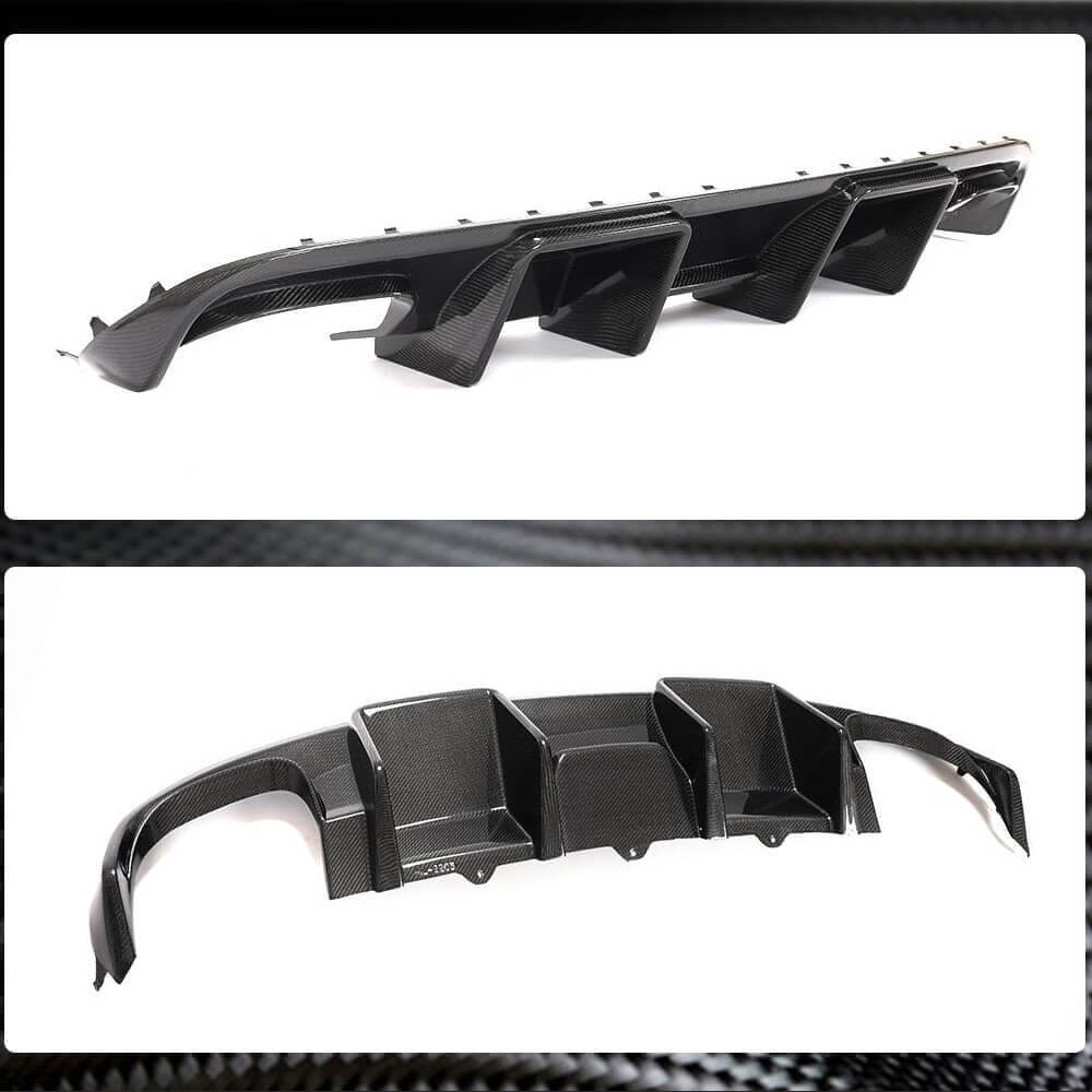 Audi S4 B8 Sedan Pre-facelift 2009-2012 Rear Bumper Diffuser Carbon Fiber