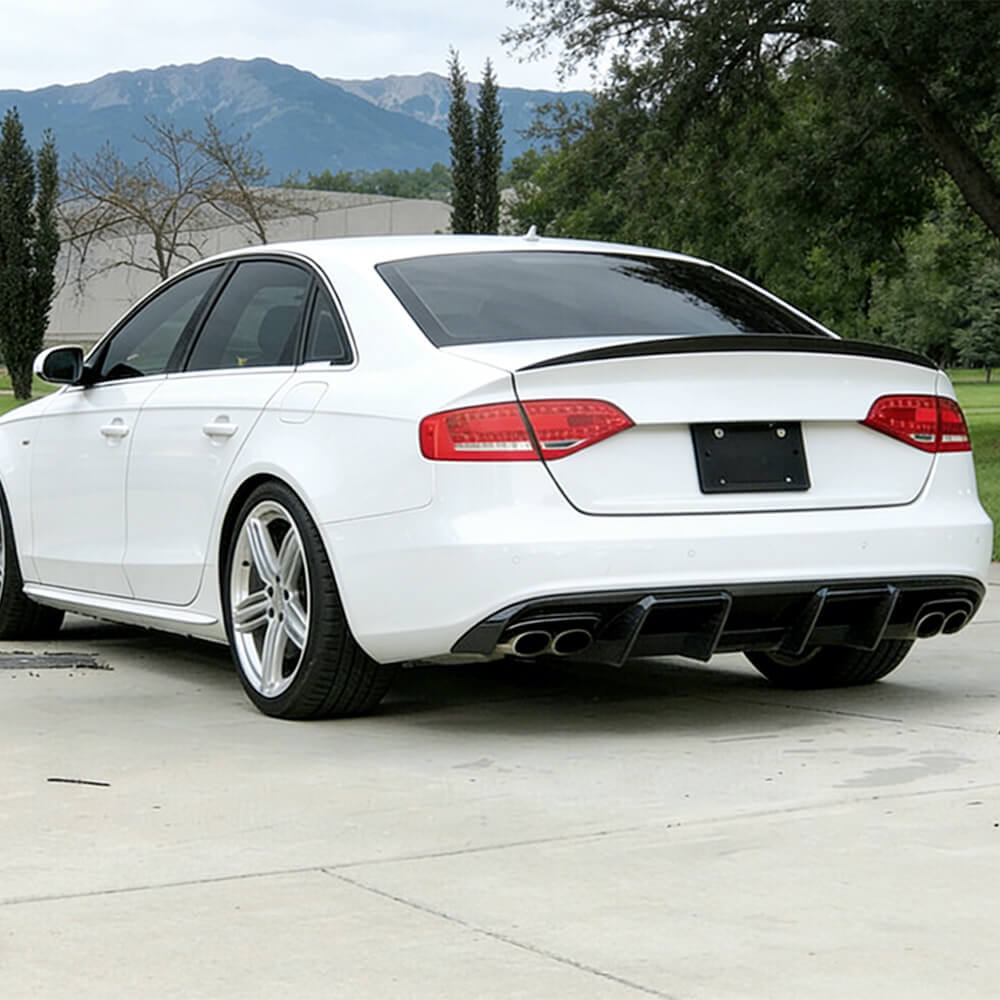Audi S4 B8 Sedan Pre-facelift 2009-2012 Rear Bumper Diffuser FRP