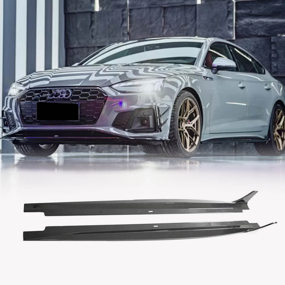 Audi S5 4 Door 2020-2021 Side Skirts Carbon Fiber