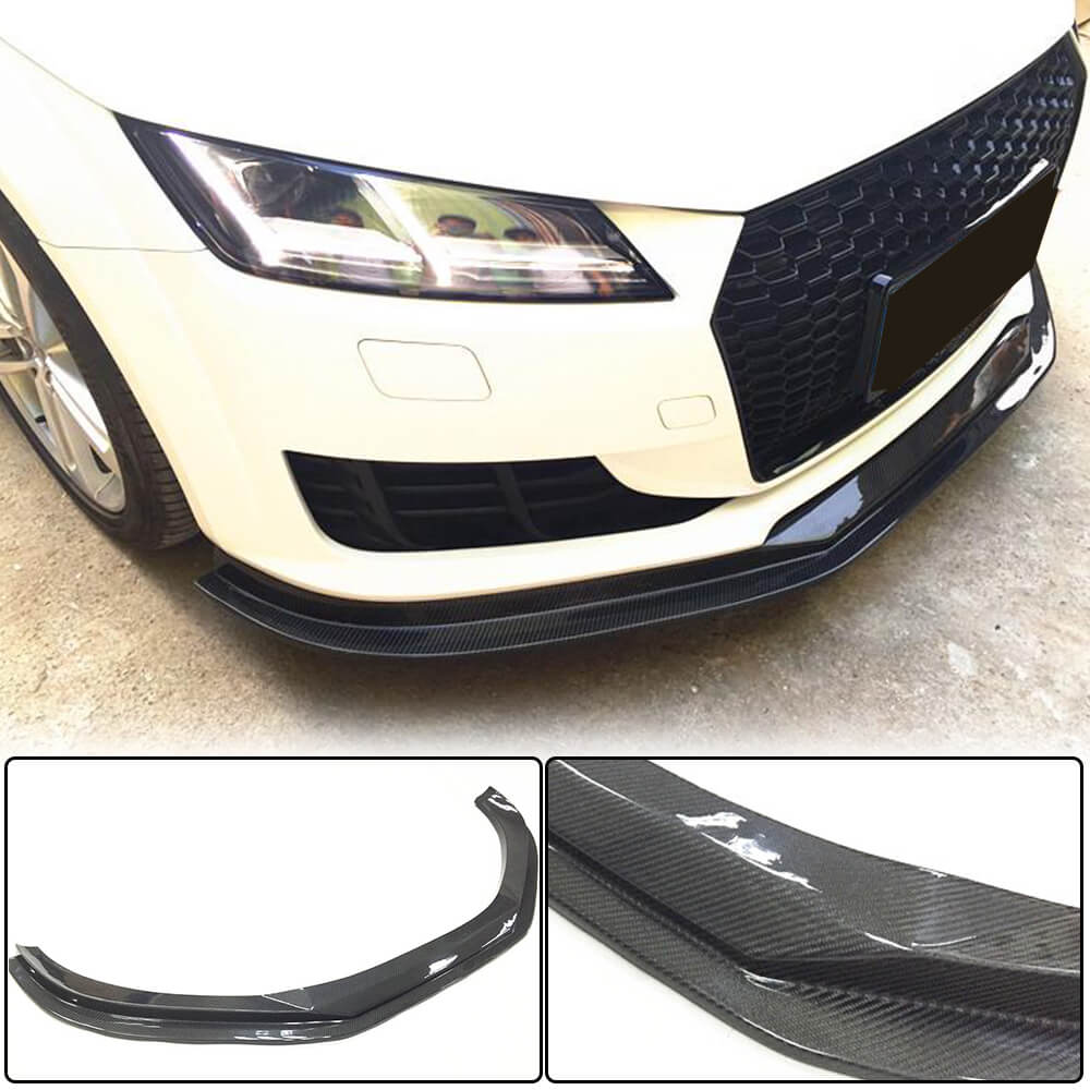 Audi TT MK3 8S Base 2015-2019 Front Bumper Lip Carbon Fiber