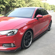 Audi A3 8V.5 Base Sedan Facelift 2017-2020 Side Skirts Carbon Fiber