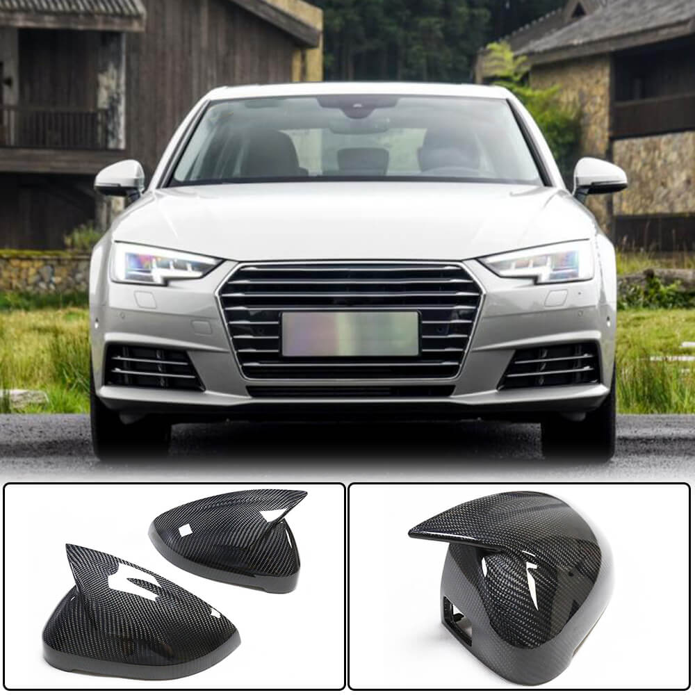 Audi A4 Sline S4 RS4 A5 B9 Mirror Covers Pair LHD  Replacement Carbon Fiber