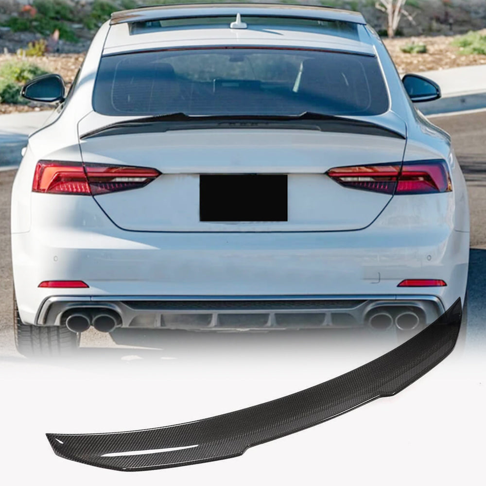 Audi A5 B9 S5 4-Door 2017-2024 Carbon Fiber Rear Trunk Spoiler